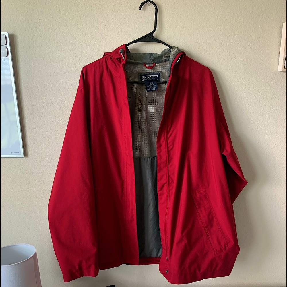 Land’s End ☔️XL Red Raincoat with Mesh inside ☔️